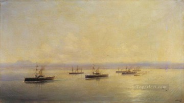 Landscapes Painting - Ivan Aivazovsky fleet in sevastopol Seascape